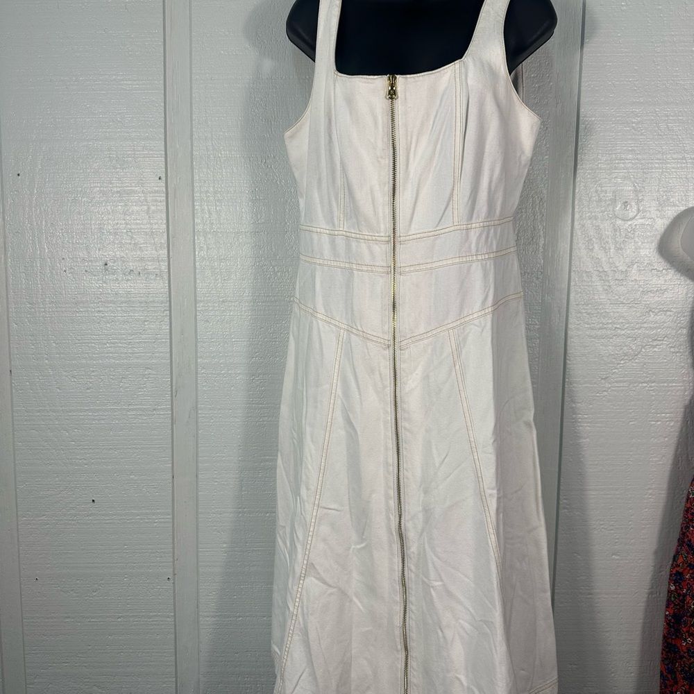 I.N.C. International Concepts Women's Cotton Zip-Front Denim Dress Size MP NWT - Picture 3 of 11